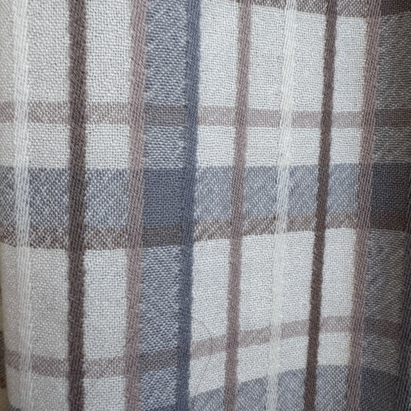 VINTAGE David Brooks Plaid Gray, Tan & Cream WOOL Skirt - fits like a size 4 - Picture 3 of 8